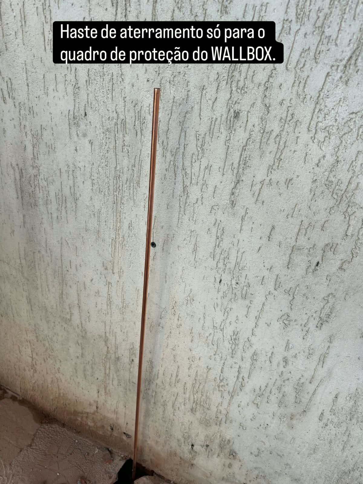 Haste de aterramento dedicada para proteção de wallbox